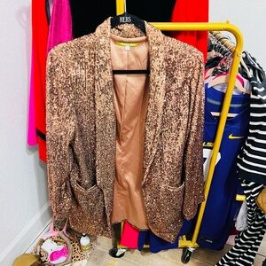 Gianni Bini Bronze Sequin Blazer